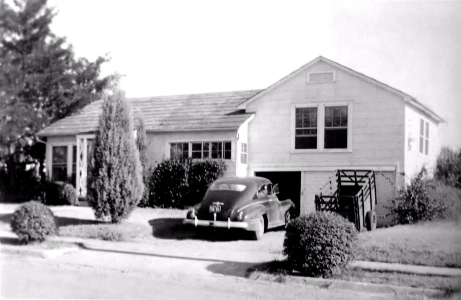 Rudi's house at 1729 Scripture, Denton, 1955